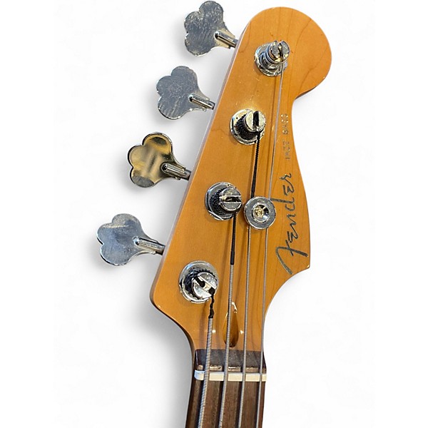 Used Fender Jazz Bass Deluxe 24 QMT Quilted Maple Sunburst Electric Bass Guitar