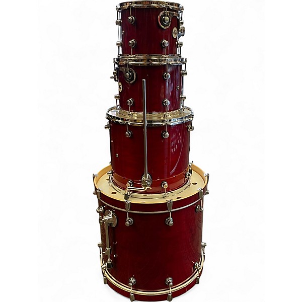 Used DW 4 Piece Design Series Cherry Satin Drum Kit