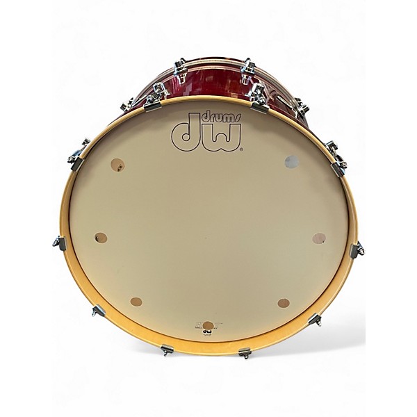 Used DW 4 Piece Design Series Cherry Satin Drum Kit