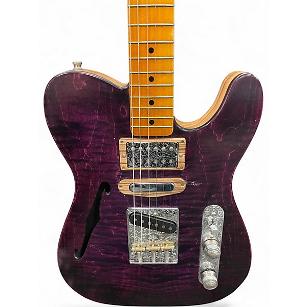 Used Miscellaneous Custom Hollowbody Telecaster  Purple Hollow Body Electric Guitar