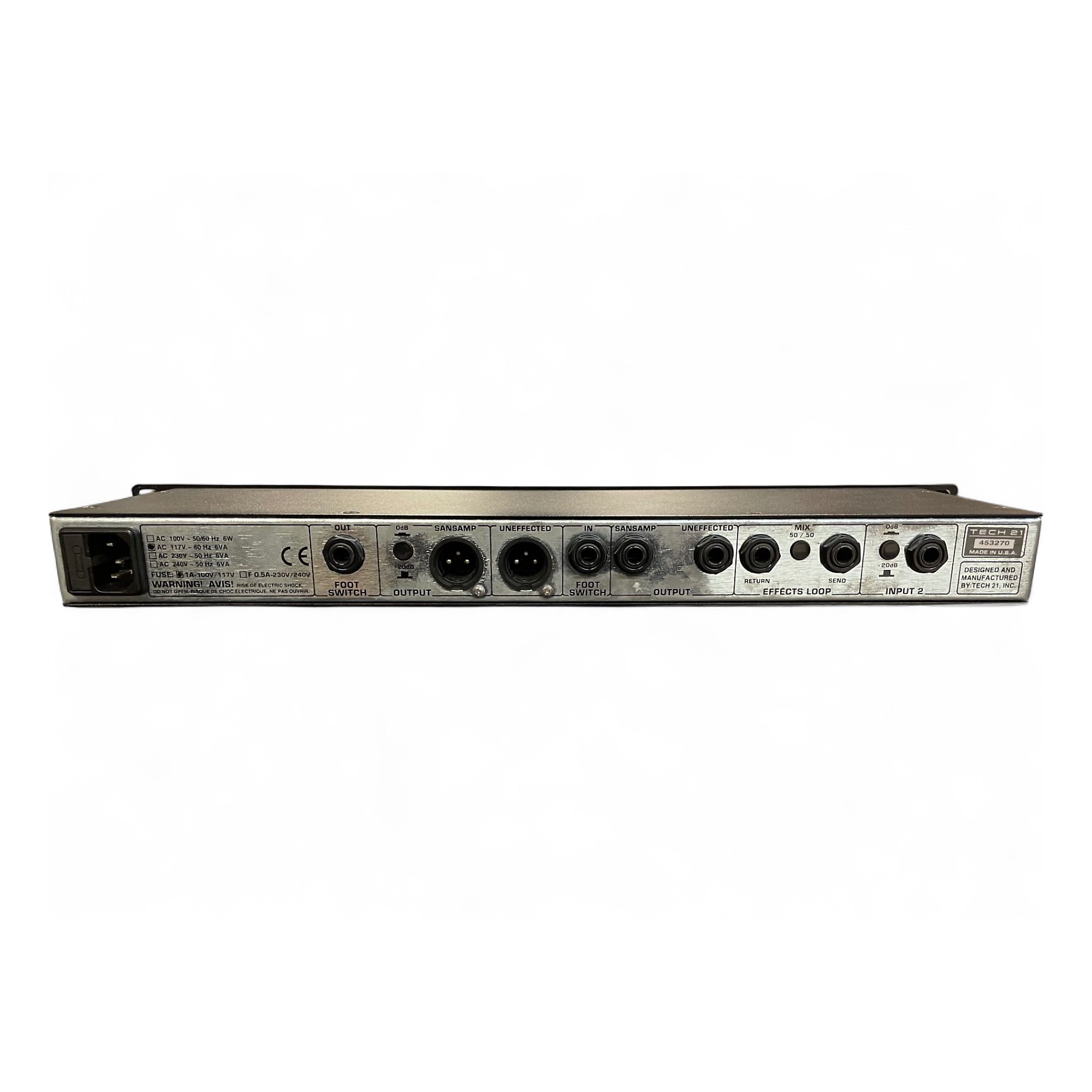 Used Tech 21 Sansamp RBI Rackmount Bass Preamp | Guitar Center