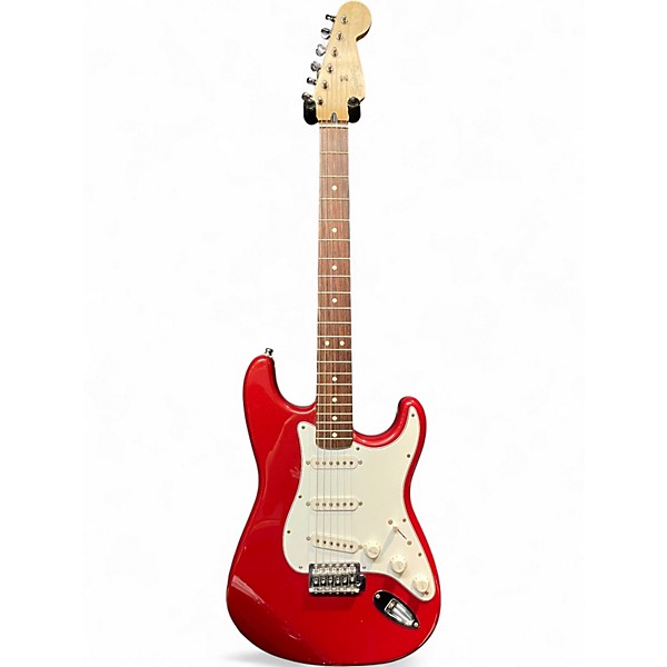 Vintage 1990s Squier Mexican Stratocaster Dakota Red Solid Body Electric Guitar