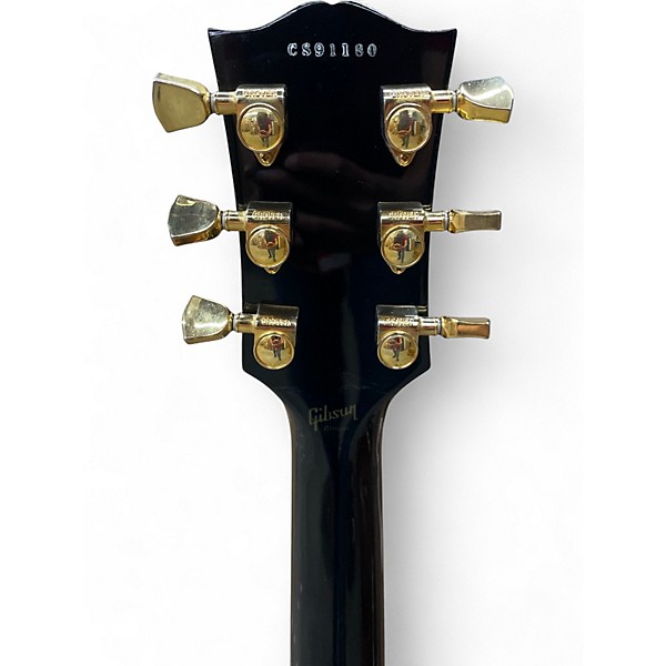 Used Gibson Les Paul Custom Black and Gold Solid Body Electric Guitar