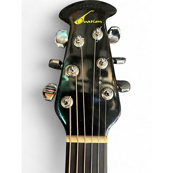 Used Ovation 1611 Balladeer Black Acoustic Electric Guitar
