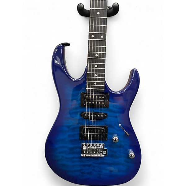 Used Ibanez GRX70QA Blue Solid Body Electric Guitar