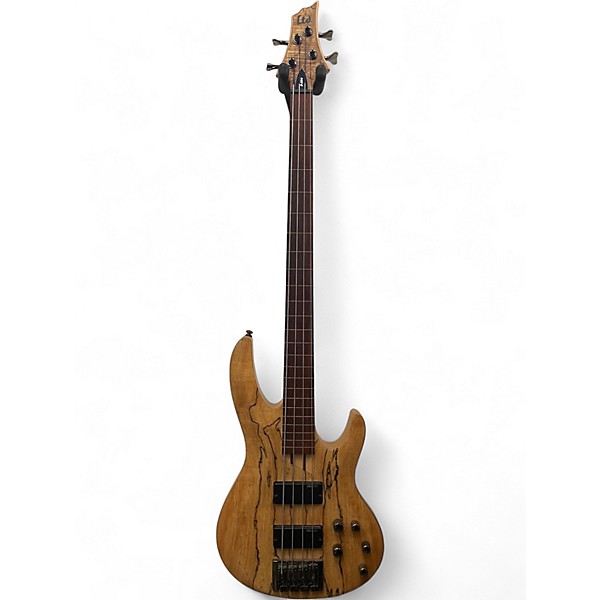 Used ESP LTD B204 Fretless Natural Electric Bass Guitar