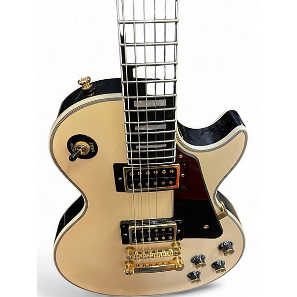 Used Epiphone Les Paul Custom Cream Solid Body Electric Guitar