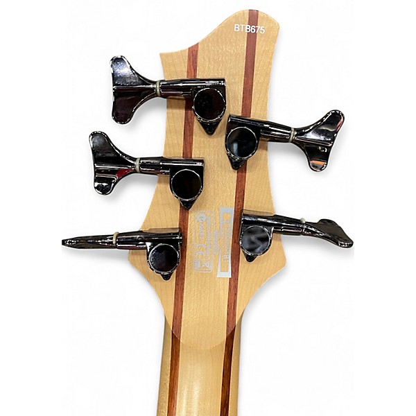 Used Ibanez BTB675 5 String Natural Flat Electric Bass Guitar