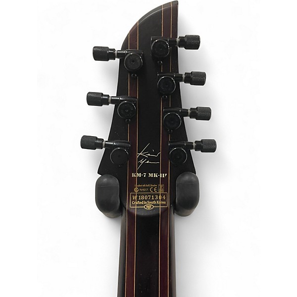 Used Schecter Guitar Research Keith Merrow KM7 MKIII Artist 7str Trans Black Solid Body Electric Guitar