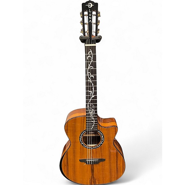 Used Luna VINEYARD KOA Natural Classical Acoustic Electric Guitar