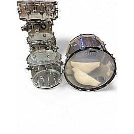 Used DW 5 Piece Design Series Acrylic Clear Drum Kit