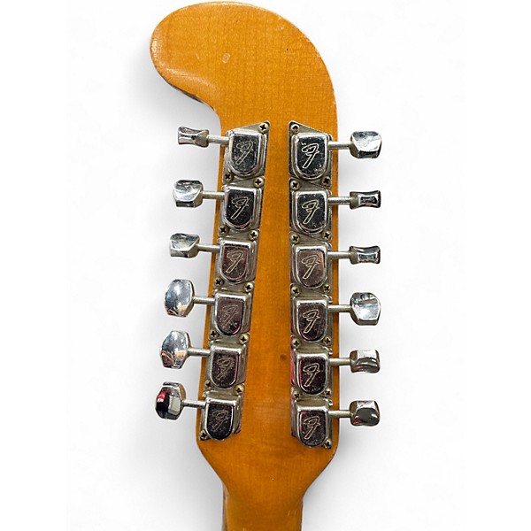 Vintage 1960s Fender 1966 ELECTRIC XII TOBACCO BURST Solid Body Electric Guitar