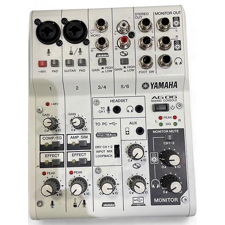 AG06 YAMAHA 美品 Used Yamaha AG06 Unpowered Mixer | Guitar Center