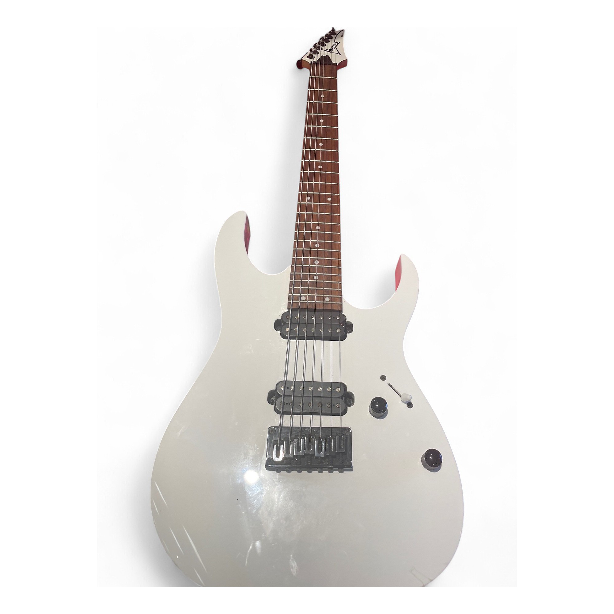 Used Ibanez RG7421 RG Series White Solid Body Electric