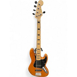 Used Squier 5 STRING JAZZ BASS  Natural Electric Bass Guitar