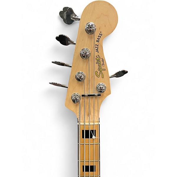 Used Squier 5 STRING JAZZ BASS  Natural Electric Bass Guitar