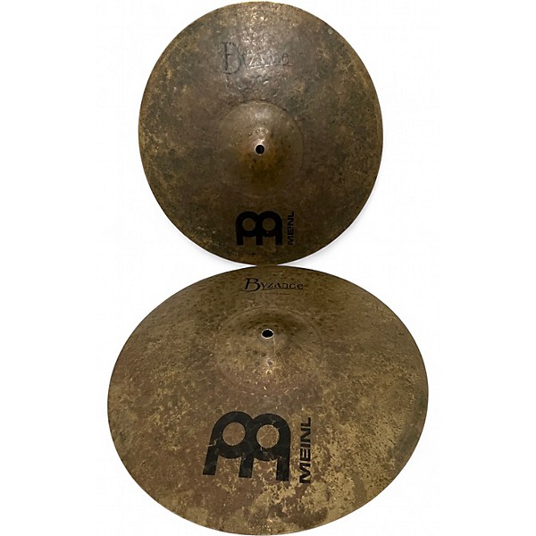 Used MEINL 15in Byzance Dark Hi Hat Pair Cymbal