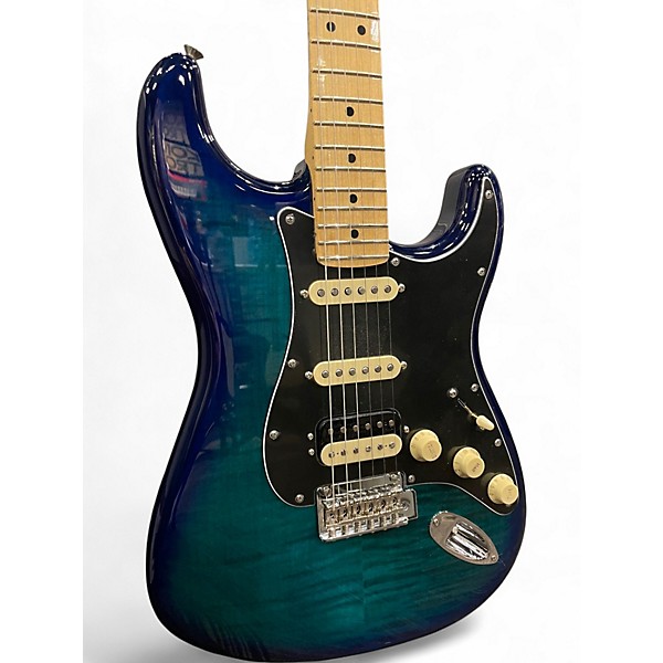 Used Fender Player Plus Stratocaster HSS Blue Burst Solid Body Electric Guitar