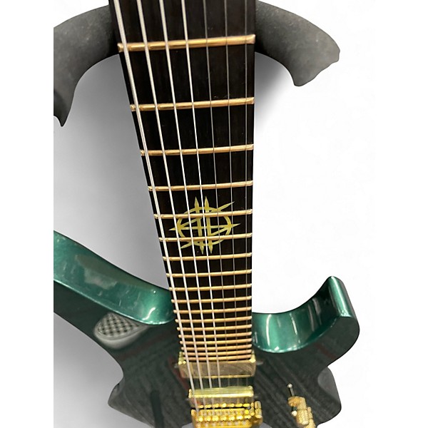 Used Schecter Guitar Research synyster gates custom-7 tr headless Green Solid Body Electric Guitar