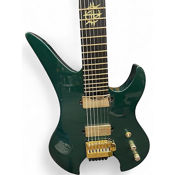 Used Schecter Guitar Research synyster gates custom-7 tr headless Green Solid Body Electric Guitar