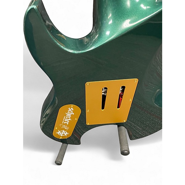 Used Schecter Guitar Research synyster gates custom-7 tr headless Green Solid Body Electric Guitar