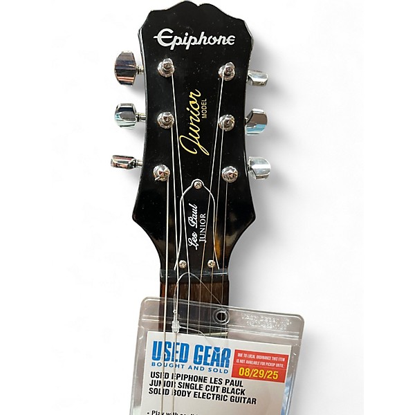 Used Epiphone Les Paul Junior Single Cut BLACK Solid Body Electric Guitar