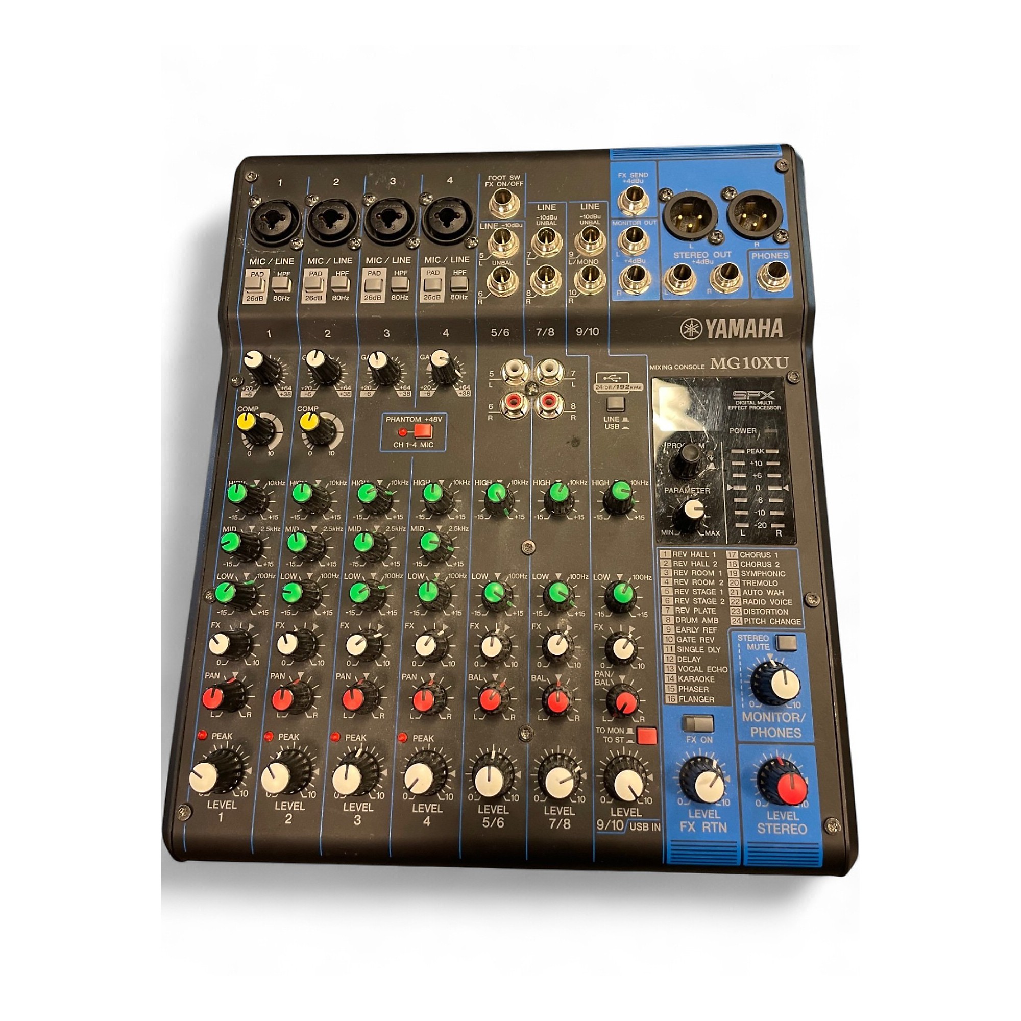 Used Yamaha MG10XU 10 Channel Mixer with Effects Unpowered