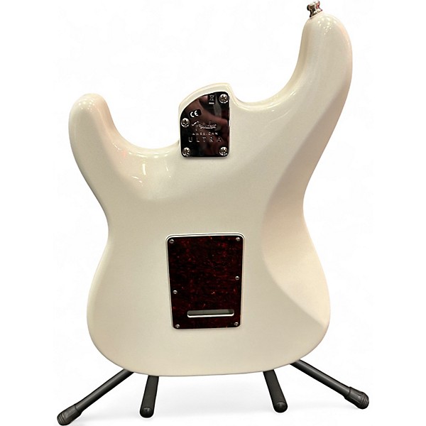 Used Fender American Ultra Stratocaster Arctic Pearl Solid Body Electric Guitar