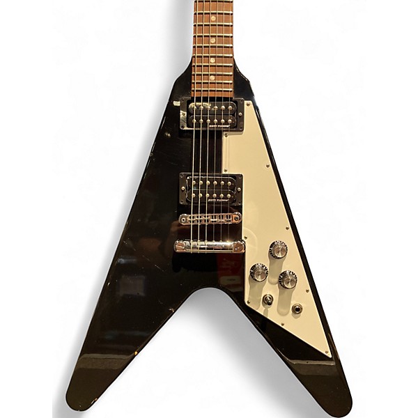 Used 2017 Gibson Flying V Black Solid Body Electric Guitar