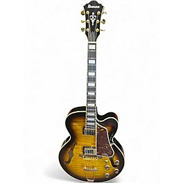 Used Ibanez AF95FM Antique Yellow Sunburst Hollow Body Electric Guitar