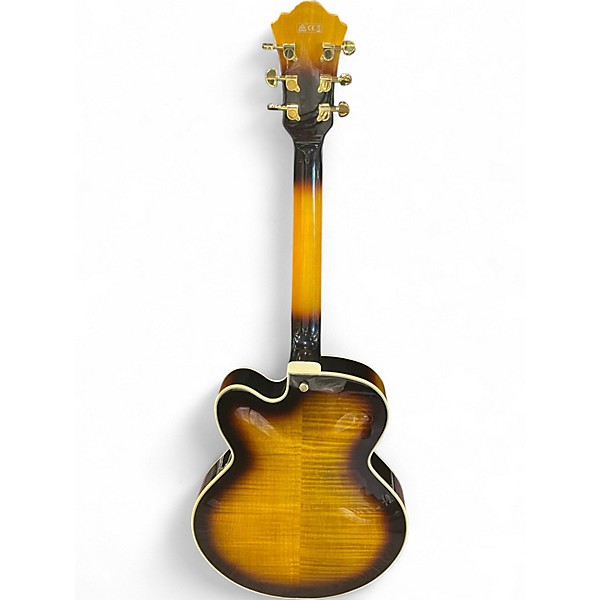 Used Ibanez AF95FM Antique Yellow Sunburst Hollow Body Electric Guitar