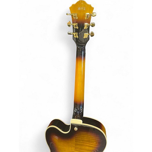 Used Ibanez AF95FM Antique Yellow Sunburst Hollow Body Electric Guitar
