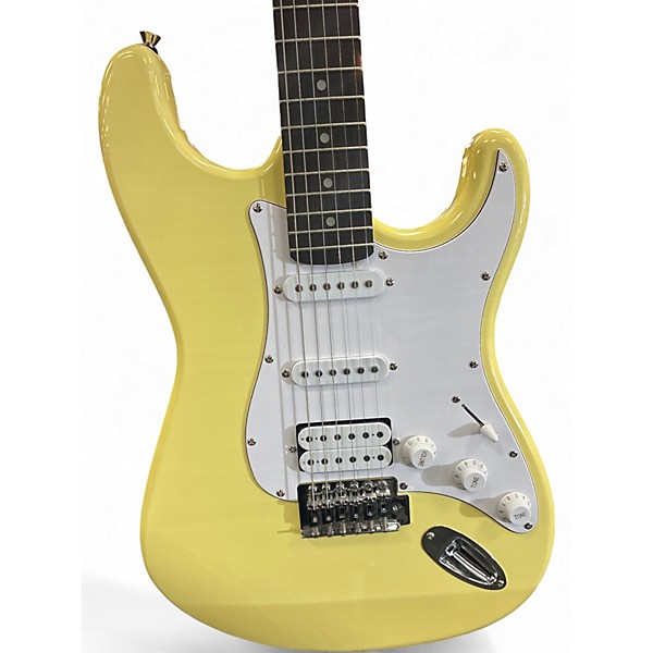 Used Donner Standard Series Eggshell Solid Body Electric Guitar