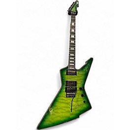 Used Schecter Guitar Research E1FRS GREEN BURST Solid Body Electric Guitar