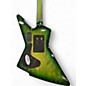 Used Schecter Guitar Research E1FRS GREEN BURST Solid Body Electric Guitar