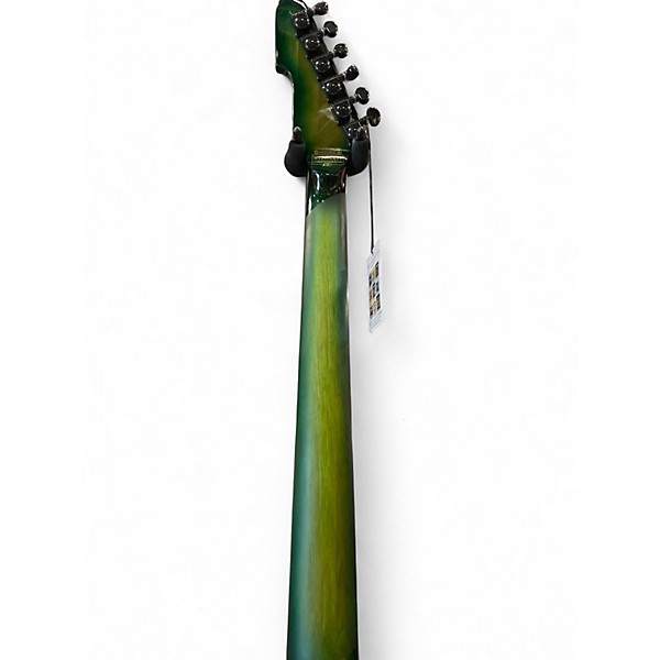 Used Schecter Guitar Research E1FRS GREEN BURST Solid Body Electric Guitar