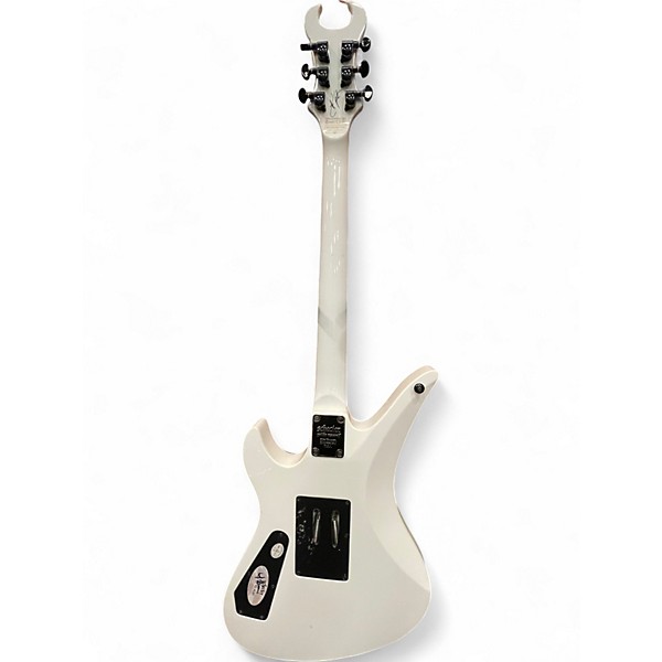 Used Schecter Guitar Research Synyster Gates Signature Standard WHITE WITH BLACK STRIPES Solid Body Electric Guitar