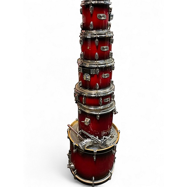 Used Mapex 6 Piece M Pro Candy Apple Red Drum Kit
