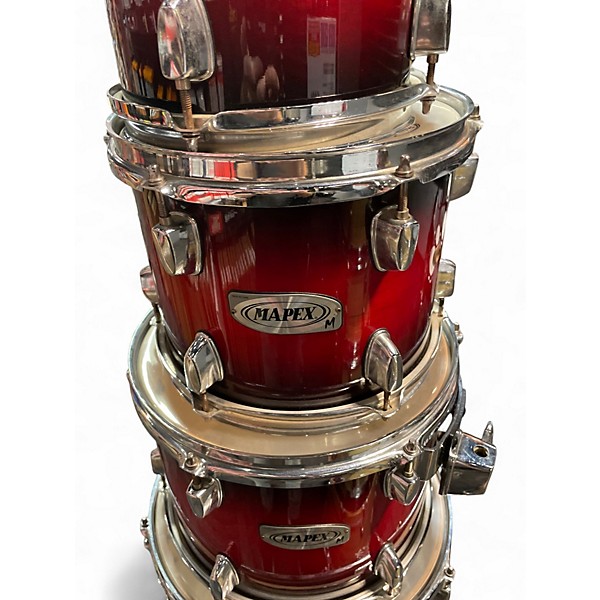Used Mapex 6 Piece M Pro Candy Apple Red Drum Kit