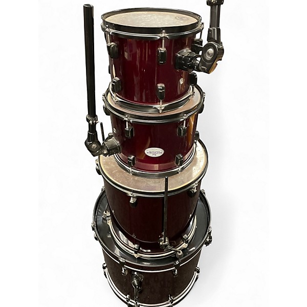 Used Pearl 4 Piece Soundcheck Red Drum Kit
