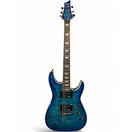 Used Schecter Guitar Research Omen Extreme 6 Blue Solid Body Electric Guitar