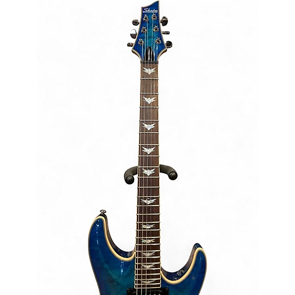 Used Schecter Guitar Research Omen Extreme 6 Blue Solid Body Electric Guitar