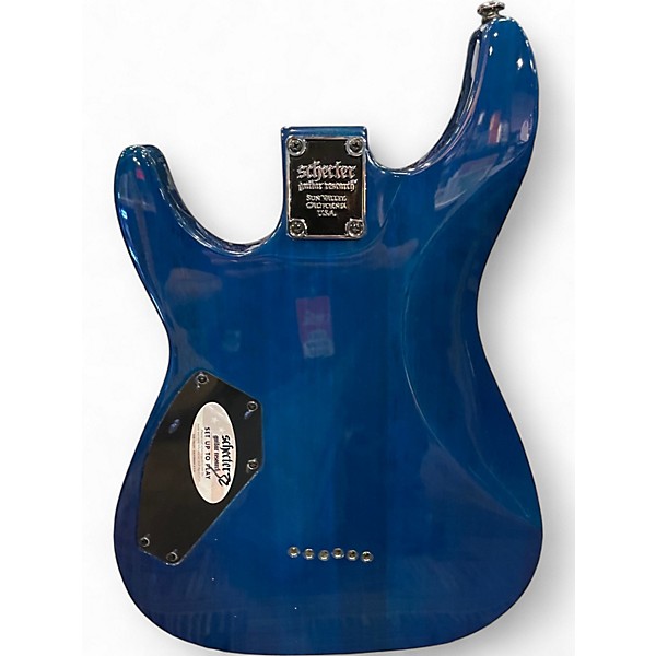 Used Schecter Guitar Research Omen Extreme 6 Blue Solid Body Electric Guitar