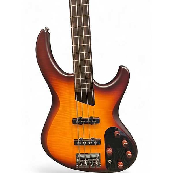 Used MTD KINGSTON SARATOGA DELUXE Caramel Burst Electric Bass Guitar