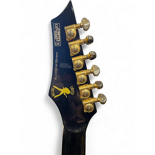 Used Dean Dave Mustaine V Limited Edition Tiger Eye Solid Body Electric Guitar