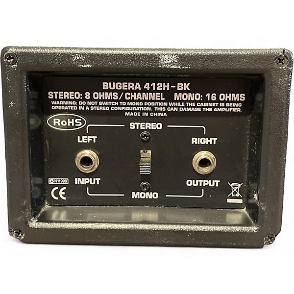 Used Bugera 412F-BK Classic 200W 4x12 Guitar Cabinet