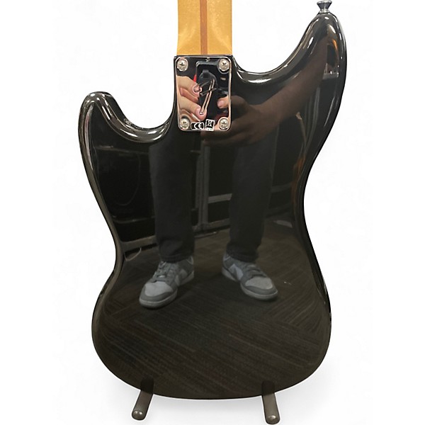 Used Fender Blackout Mustang Bass Black Electric Bass Guitar
