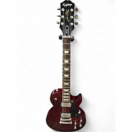 Used 2022 Epiphone Les Paul Studio Wine Red Solid Body Electric Guitar
