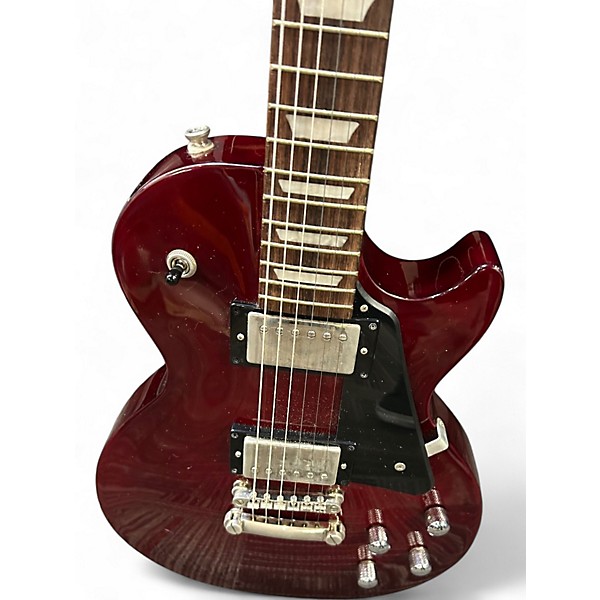 Used 2022 Epiphone Les Paul Studio Wine Red Solid Body Electric Guitar
