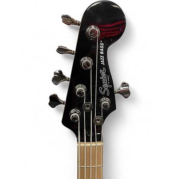Used Squier Contemporary Active Jazz Bass HH V Black Electric Bass Guitar